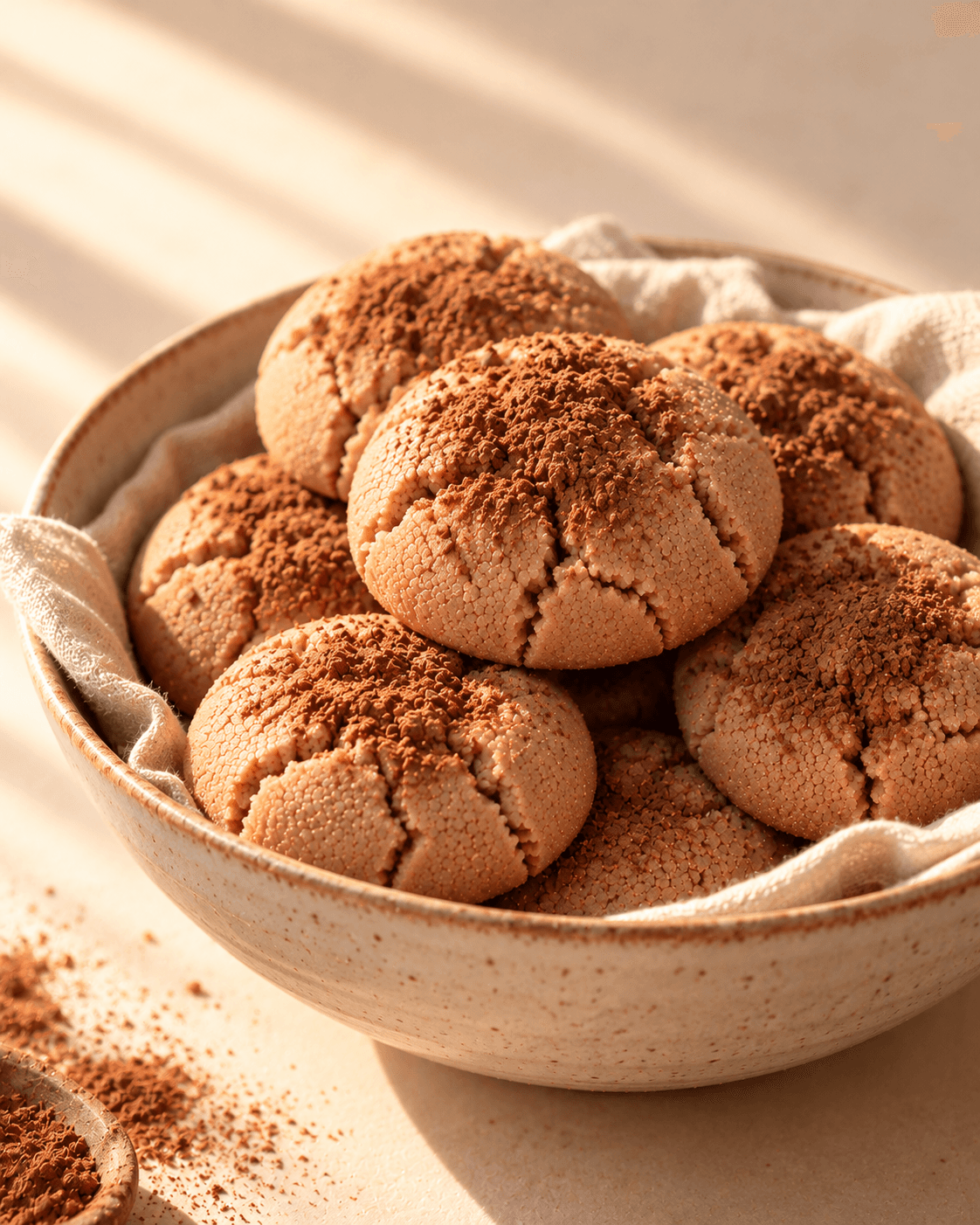 Cozy Golden Cracked Cookies