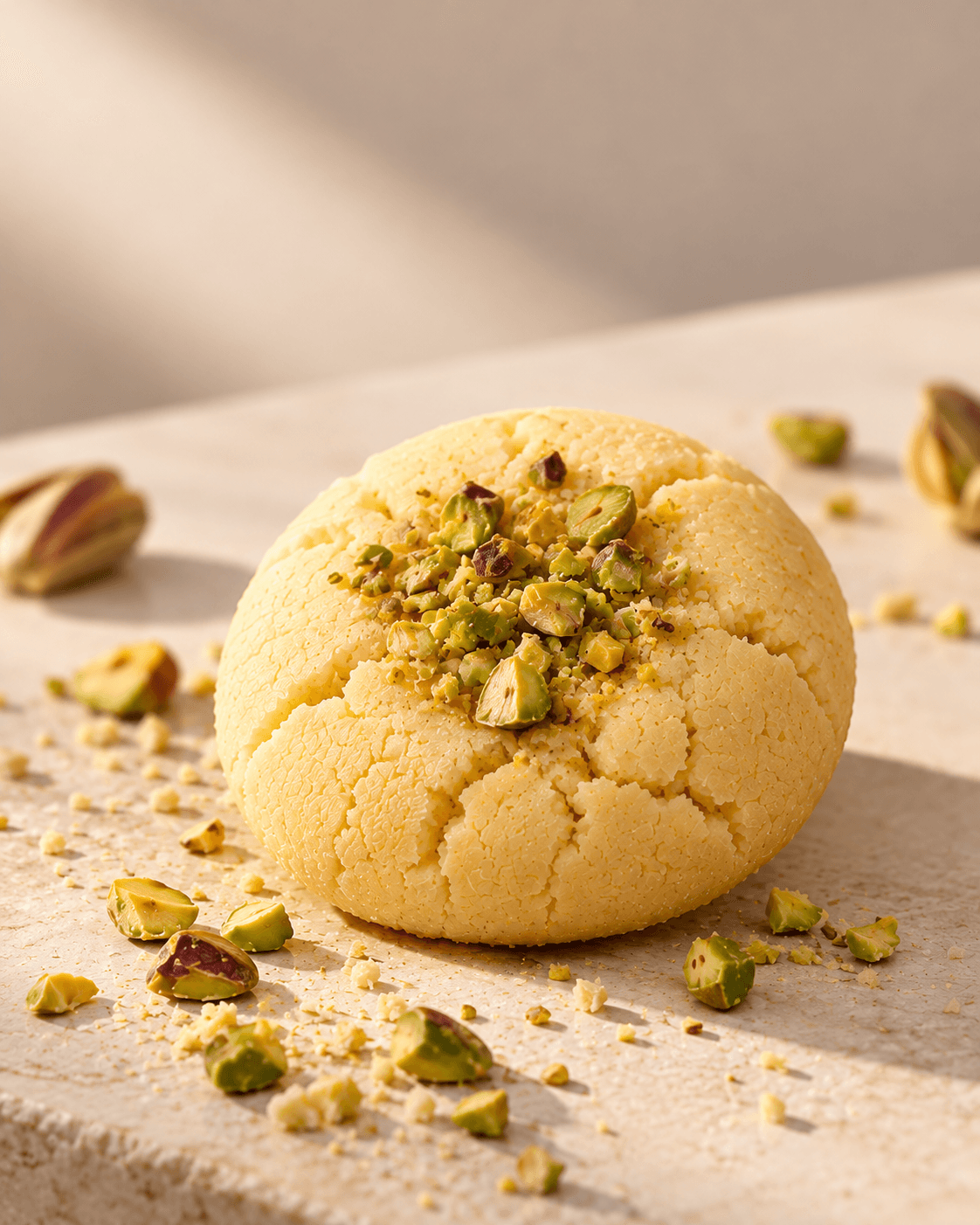 Pistachio Topped Crumbly Cookie